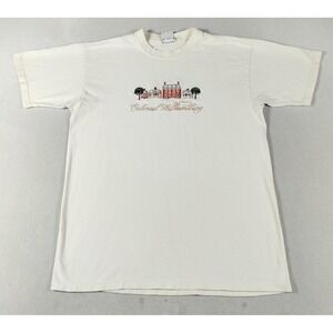 Vintage Sope Creek Shirt Mens Large White Colonial Williamsburg Embroidered 90s